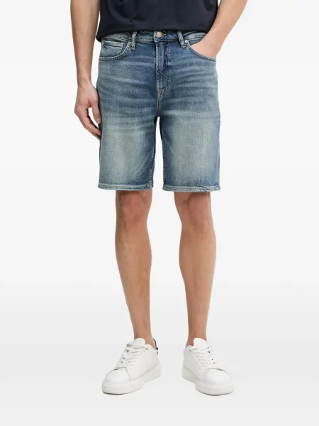 Pantaloni scurți din denim Guess albastru