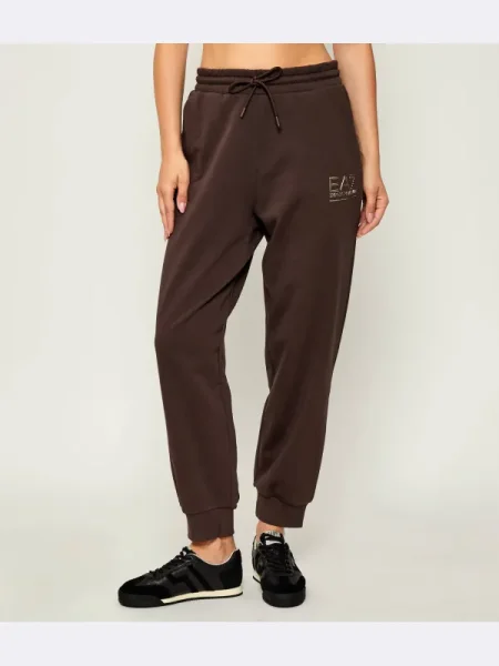 Emporio Armani Pantaloni trening Regular Fit maro