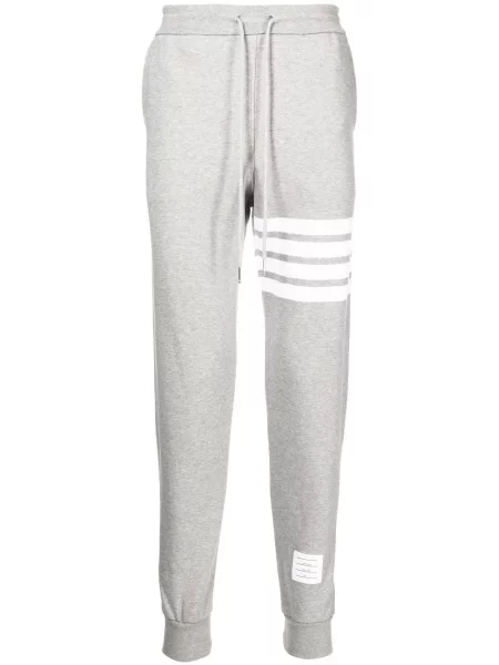 Pantaloni Thom Browne cu dungi gri