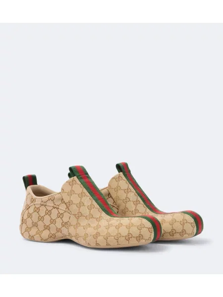 Sneakerși Gucci din canvas bej