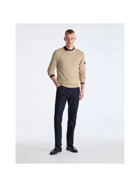 Sweter Peuterey wełniany beżowy