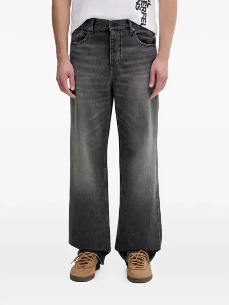 Traperice ravnih nogavica Karl Lagerfeld Jeans s autogramom siva