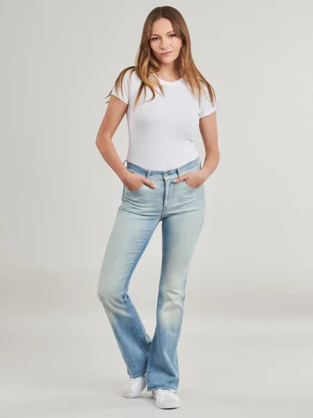 Džínsy so strihom ku čižmám G-star Raw modrá