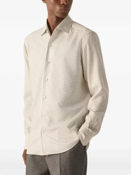 Cămașă Zegna de mătase alb