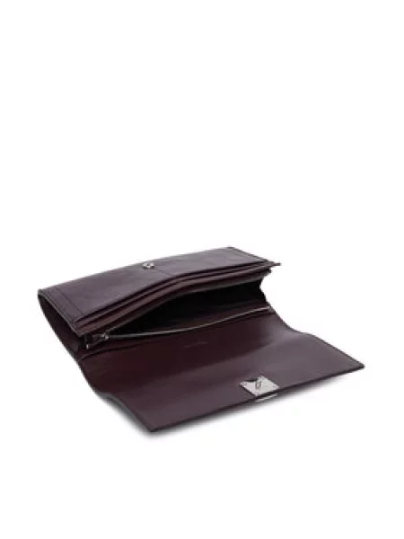 Calvin Klein Pénztárca Emblem Hw Long Bifold Barna lila