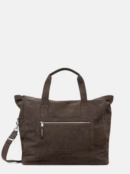 Marc O'Polo geantă pentru bărbați din piele întoarsă maro