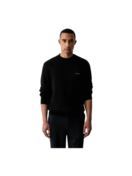Dzianinowy sweter Trussardi niebieski