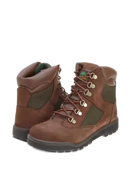Botine Timberland cu șireturi din dantelă maro