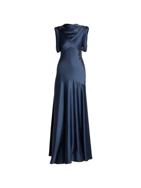 Rochie Erdem drapată albastru
