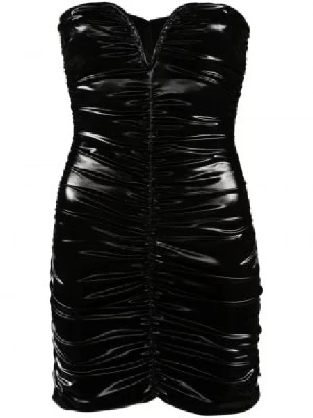 Rochie Nissa din piele negru