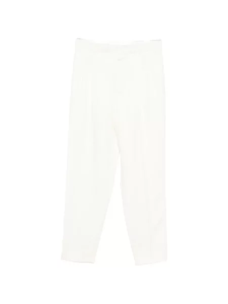Plisované kalhoty Brunello Cucinelli bílé