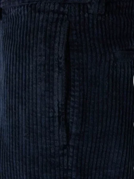 Pantaloni Berwich de catifea cord plisate albastru