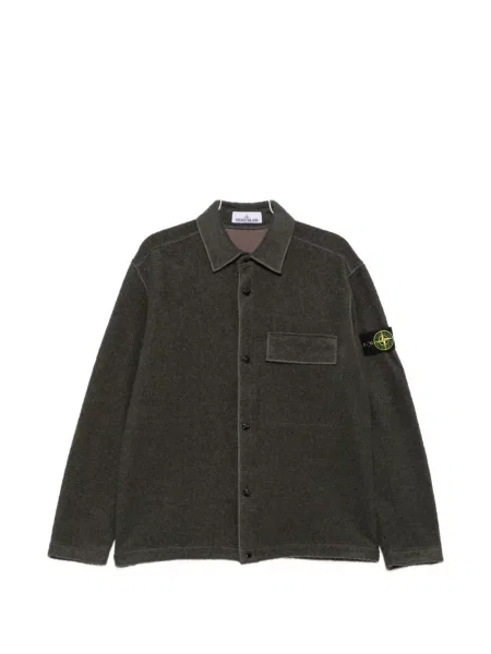 Geacă cămașă Stone Island cu strasuri gri