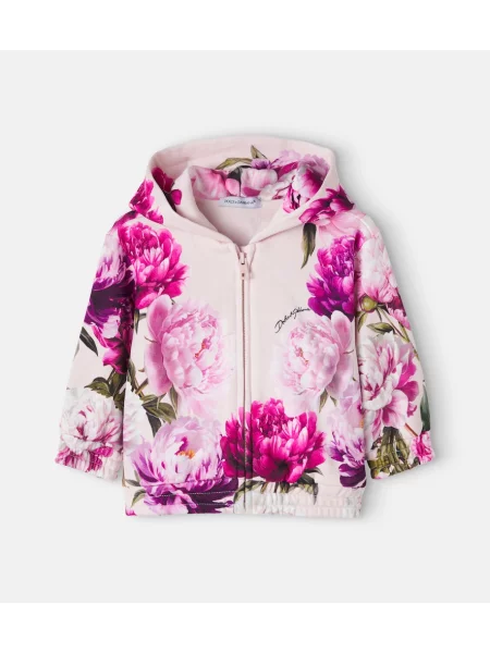 Gyerek kapucnis melegítő felső Dolce&gabbana rózsaszín