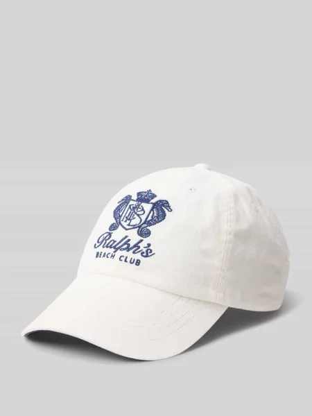 Czapka z daszkiem z wyhaftowanym logo Polo Ralph Lauren biała