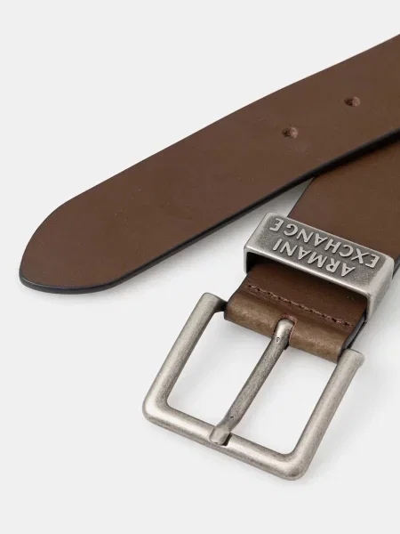 Шкіряний Armani Exchange коричневий