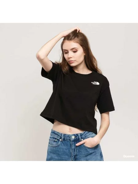 Тениска The North Face W Cropped SD Tee Black XL черно