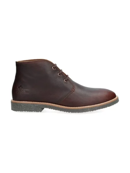 Botki Panama Jack skórzane casual brązowe