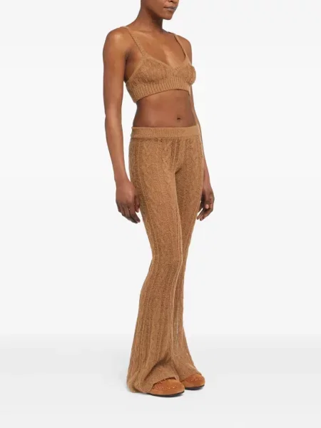 Pantaloni Alanui tricotate maro