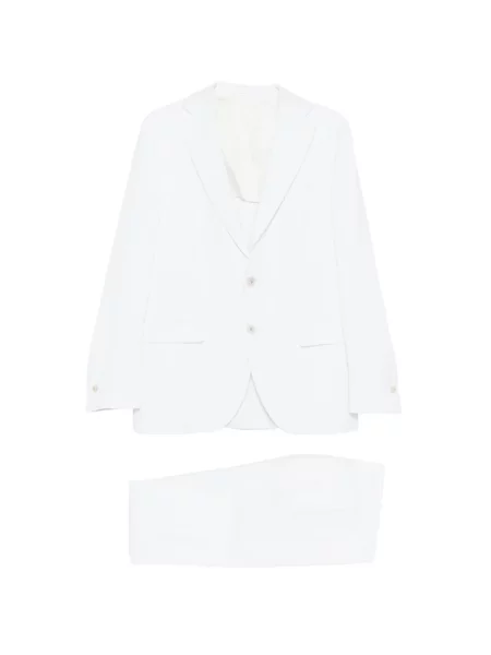 Costum Eleventy de costum cu un singur rând de nasturi alb