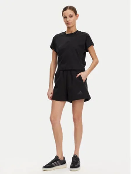 Fleecová fleecová mikina Adidas černá