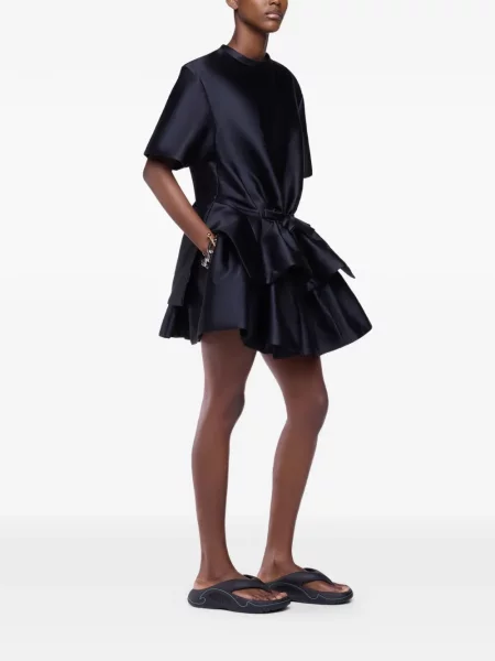 Top Rabanne cu funde negru