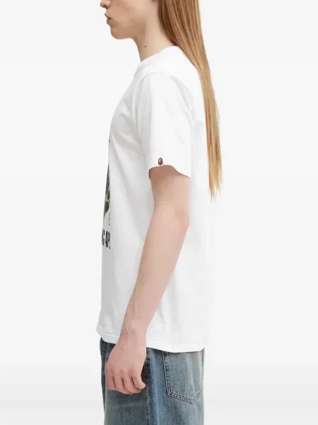 Tricou A Bathing Ape® cu imagine alb