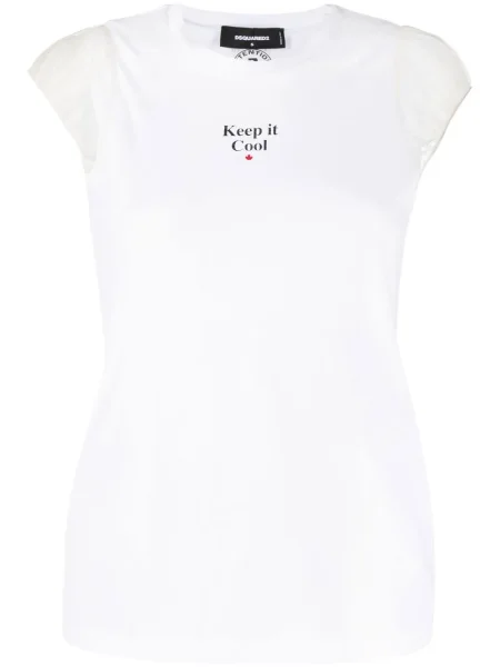 Tricou Dsquared2 cu imagine alb