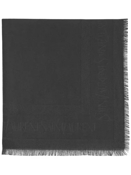 Fular Saint Laurent din jacard negru