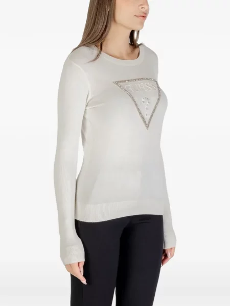 Pulover Guess cu autograf alb