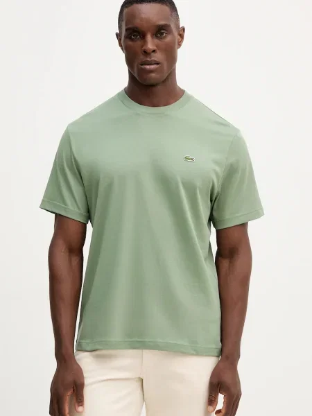Тениска Lacoste тъмносиньо с изчистен дизайн зелено