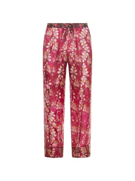 Pantaloni Pierre-louis Mascia cu model floral roz