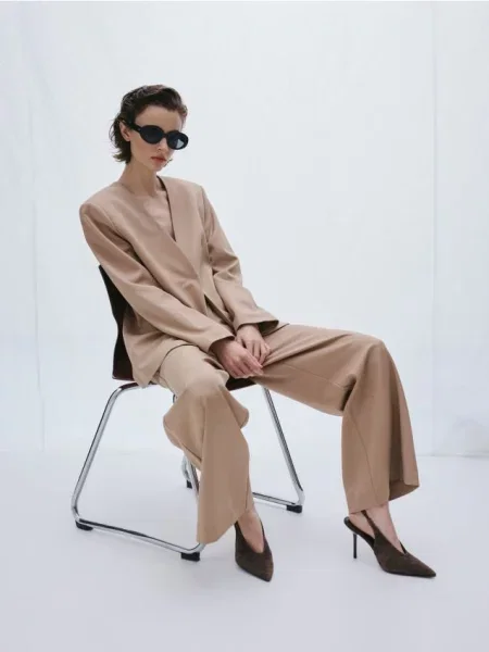 Кожаные туфли Reserved коричневые