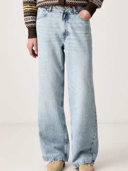 Marc O'Polo blugi wide leg pentru femei albastru