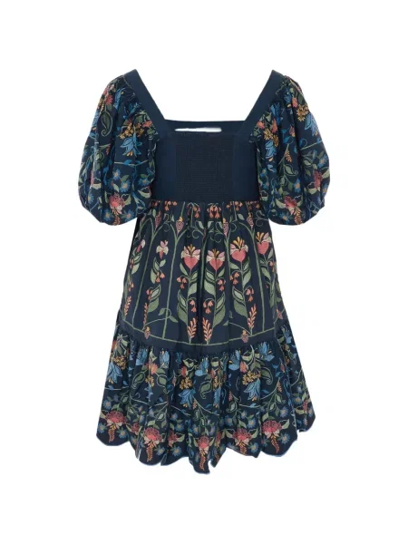 Rochie mini Farm Rio cu model floral albastru