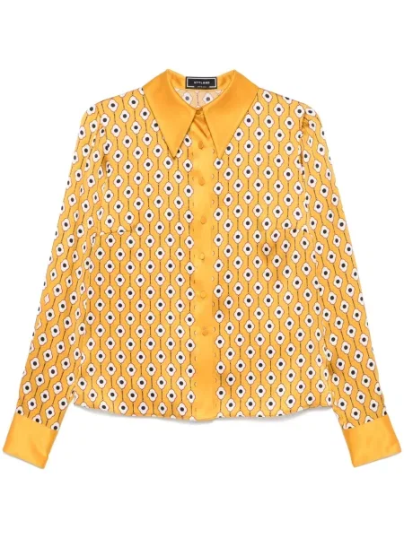 Cămașă Styland cu model floral cu imagine galben