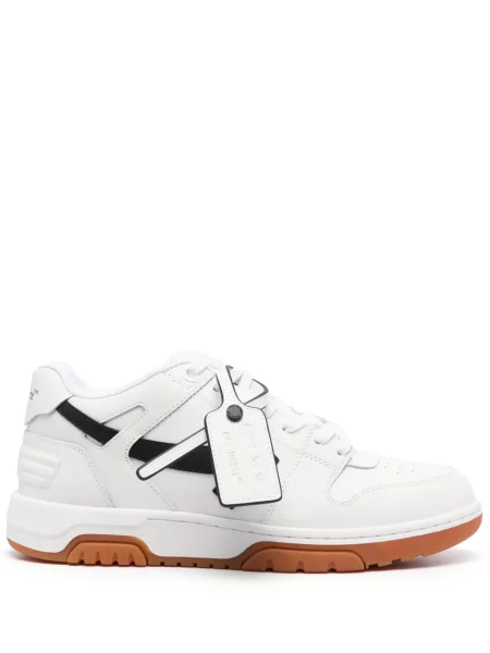 Sneakerși Off-white cu șireturi din dantelă business alb