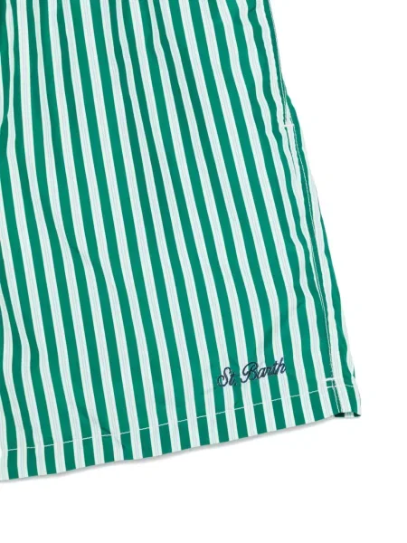 Slip de baie Mc2 Saint Barth cu dungi cu cordon verde