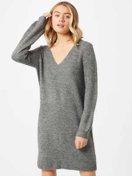 JDY Rochie tricotat Elanora închis gri
