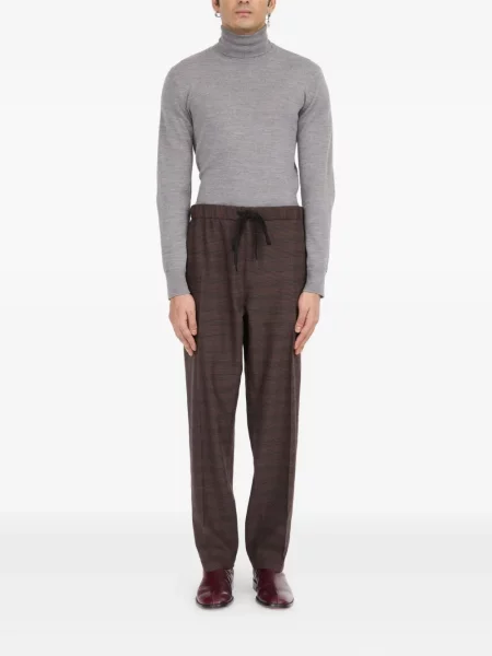 Pantaloni Mm6 Maison Margiela în carouri maro