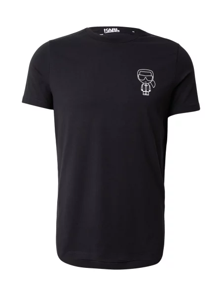 Karl Lagerfeld Tricou albastru noapte alb