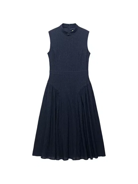 Rochie midi Shanghai Tang albastru