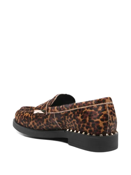 Pantofi loafer Ash cu imagine cu model leopard maro