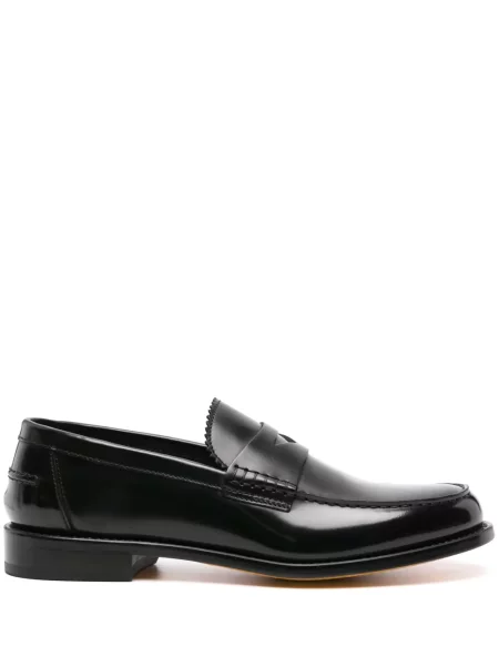 Pantofi loafer Doucal's din piele de lac negru
