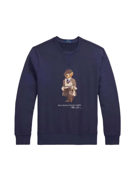 Dzianinowa bluza Ralph Lauren niebieska
