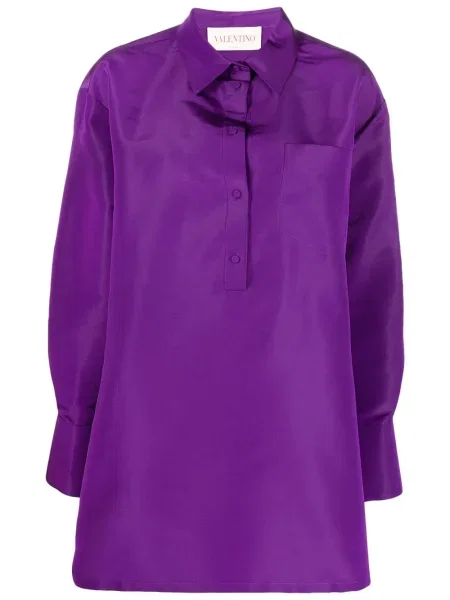 Cămașă Valentino Garavani lungă violet