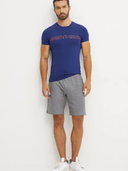 Emporio Armani Underwear Majica lounge modra