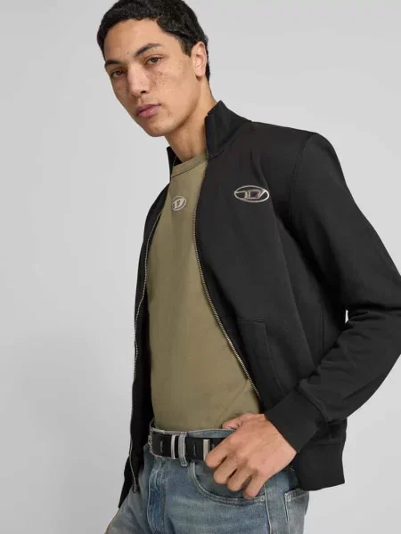 Bluza rozpinana z zamkiem błyskawicznym Diesel czarna