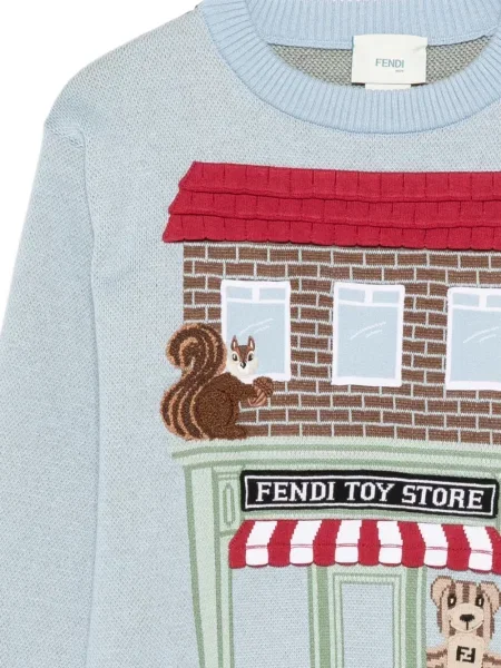 Sweter dziecięcy Fendi niebieski