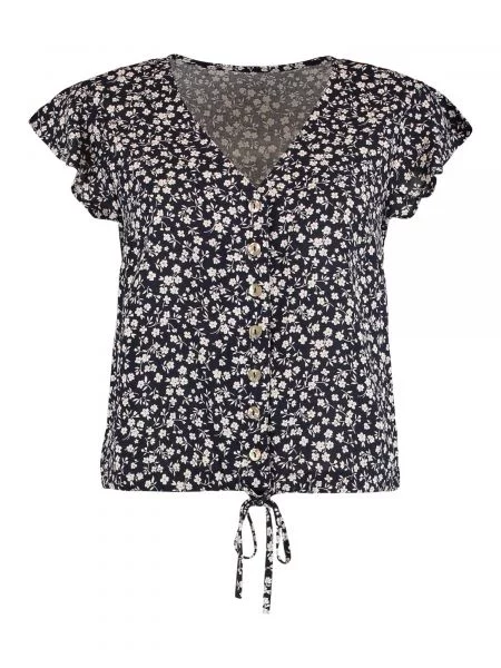 Hailys Bluză bej deschis / bleumarin